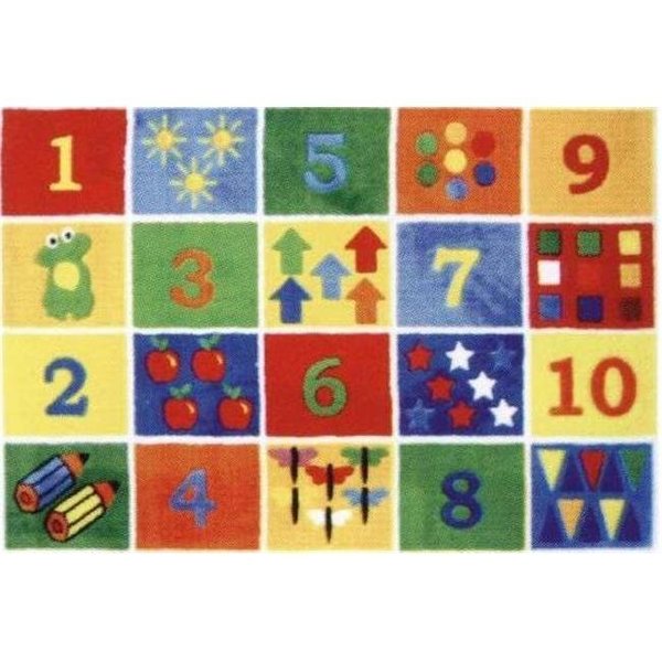 La Rug, Fun Rugs LA Rug TSC-232 3958 Supreme Collection Number Blocks Rug - 39 x 58 Inch TSC-232 3958